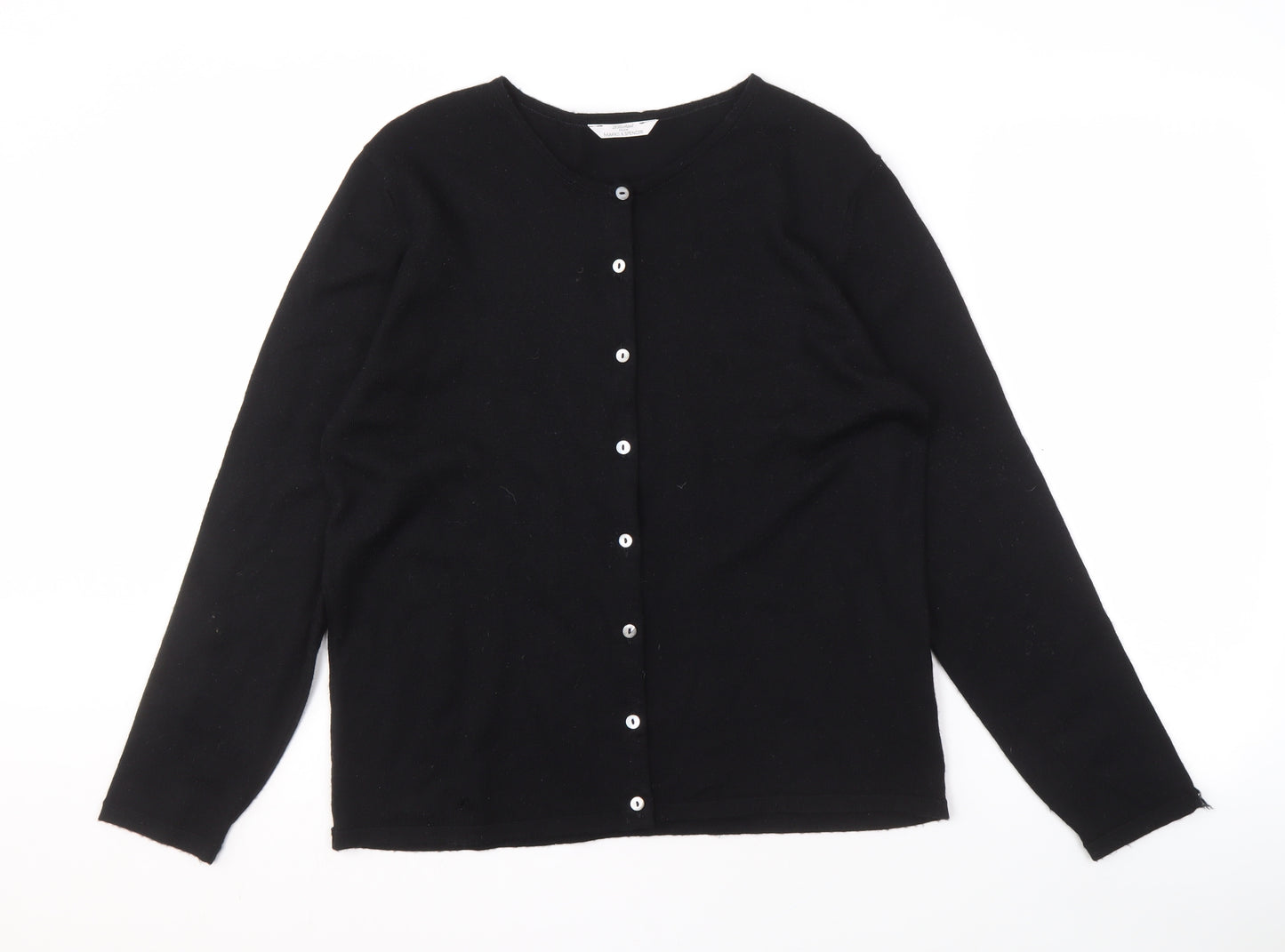 Marks and Spencer Women's Black Wool Cardigan Size 16