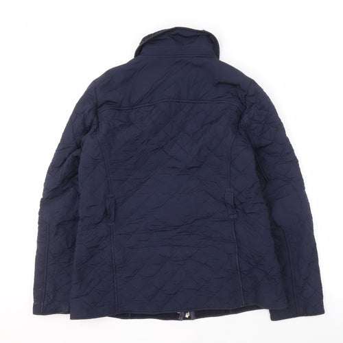 Marks and Spencer Women's Blue Quilted Jacket Size 10