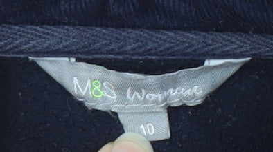 Marks and Spencer Women's Blue Quilted Jacket Size 10