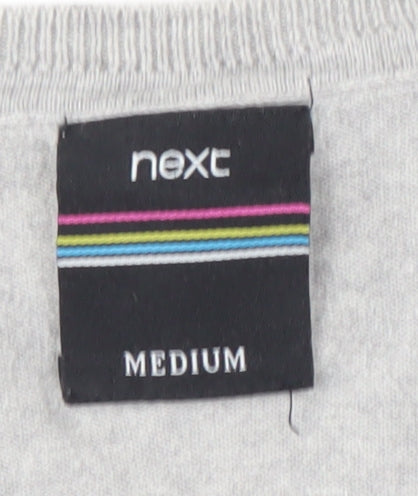 Next Men's Grey V-Neck Jumper, Size M