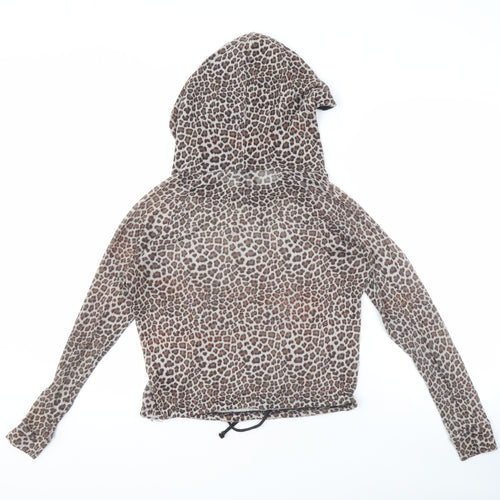 H&M Divided Women's Leopard Print Hoodie, Small