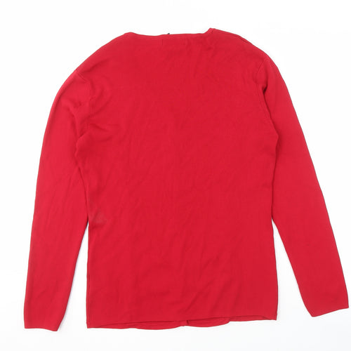 Paramour Collection Red V-Neck Cardigan Women's L