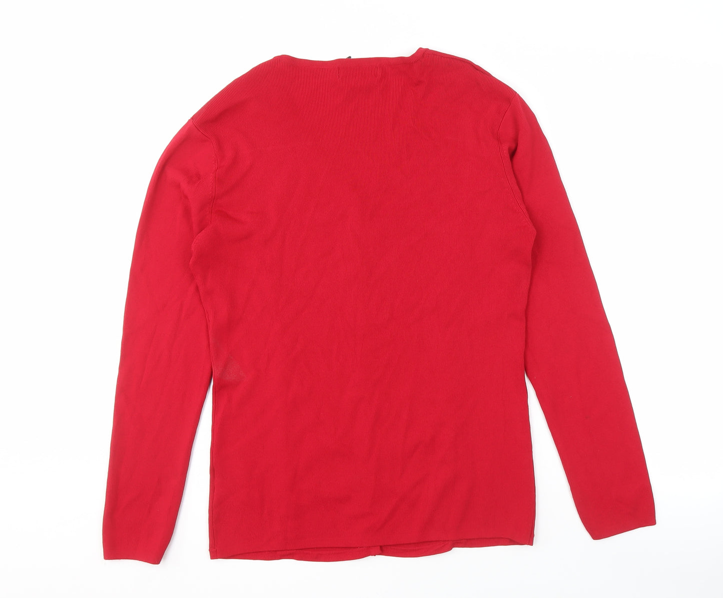 Paramour Collection Red V-Neck Cardigan Women's L