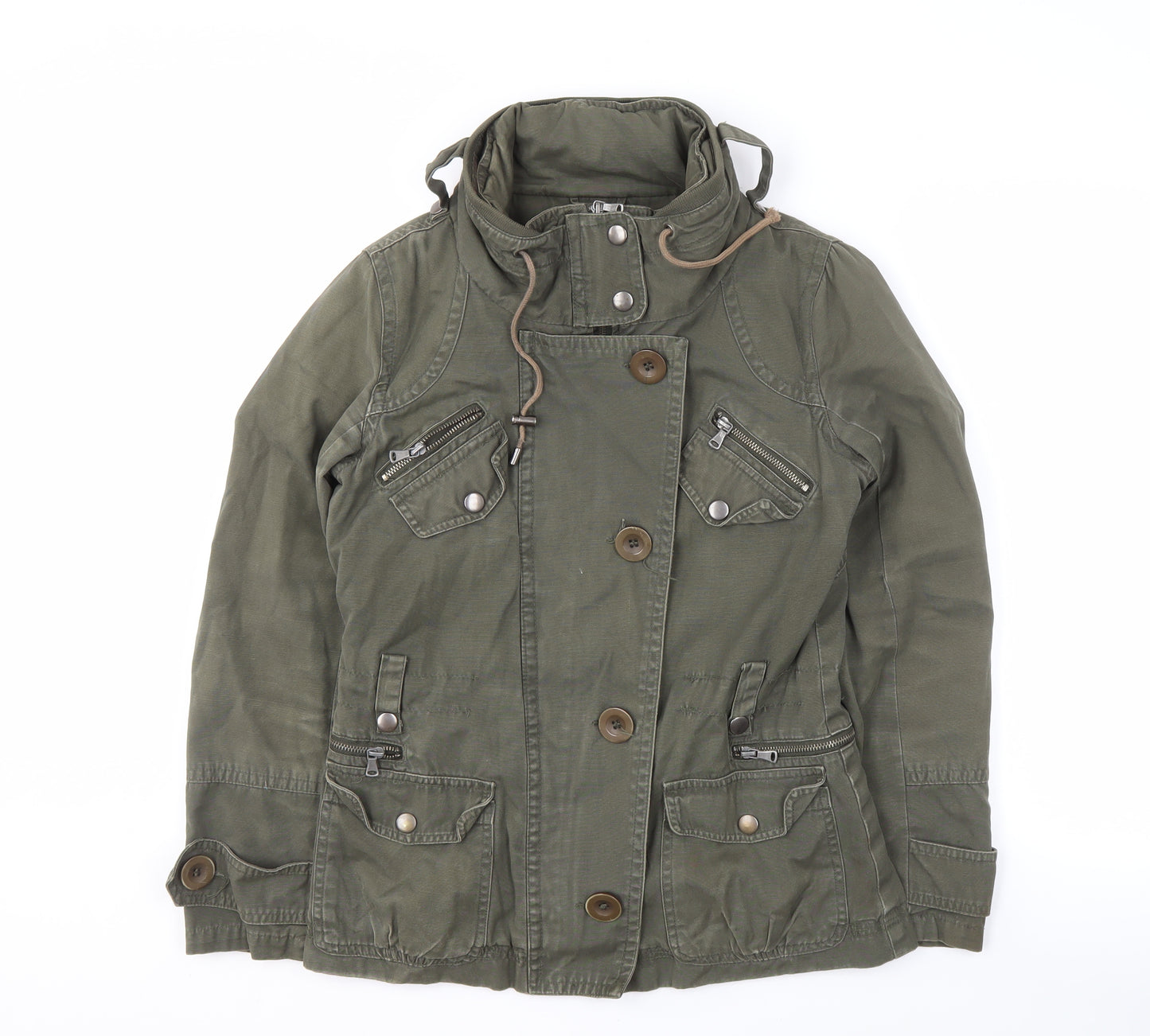 New Look Women's Green Military Jacket Size 10