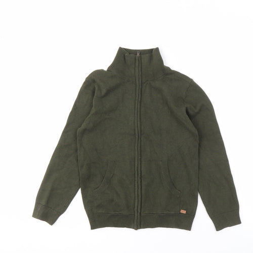 MNG Boys Green Zip Jacket 7-8 Years with Pockets
