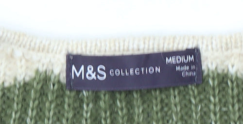 Marks and Spencer Women's Multicoloured V-Neck Jumper M