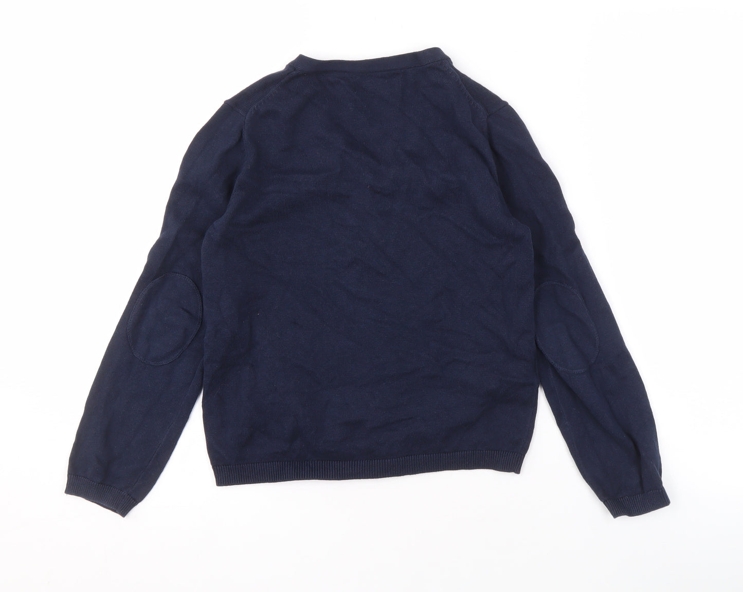 MNG Boys Blue Cardigan - Size 10 Years, V-Neck, Cotton