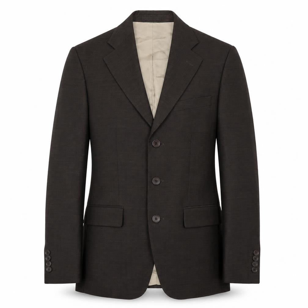 Front view of Zara Men's Brown Blazer 36 Notch Lapel Business Jacket