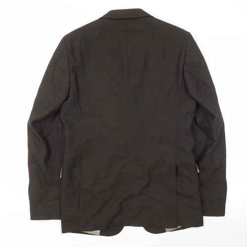 Zara Men's Brown Blazer 36 Notch Lapel Business Jacket