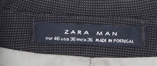 Zara Men's Brown Blazer 36 Notch Lapel Business Jacket