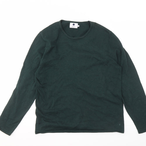 NNO7 Men's Green Crew Neck Pullover Jumper - L