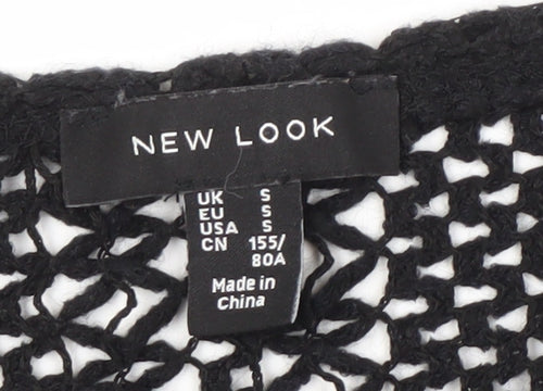 New Look Women's Black Crochet Cardigan S