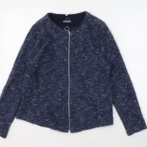 Rabe Women's Blue Cardigan, Size 10, Full Zip