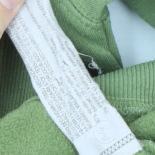 Pull & Bear Unisex Green Logo Pullover Sweatshirt XS