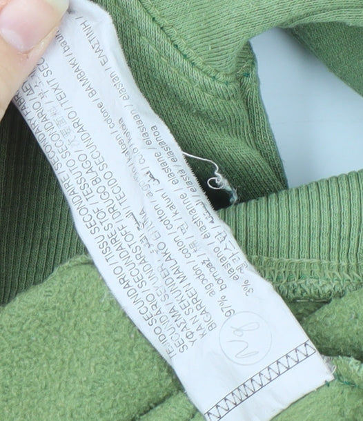 Pull & Bear Unisex Green Logo Pullover Sweatshirt XS