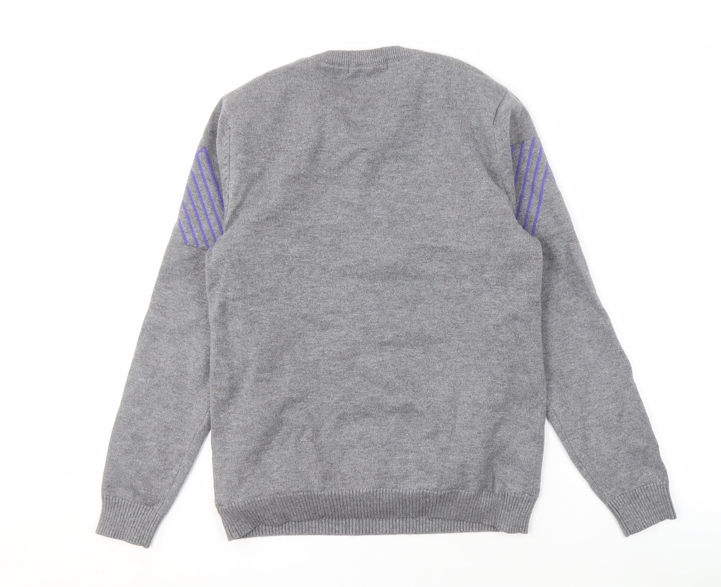 Ozoon Grey Men's Crew Neck Sweatshirt, Size S