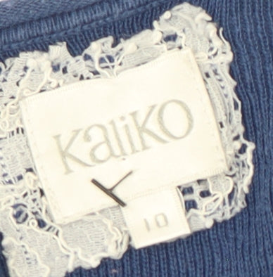 Kaliko Women's Blue Midi Dress Size 10