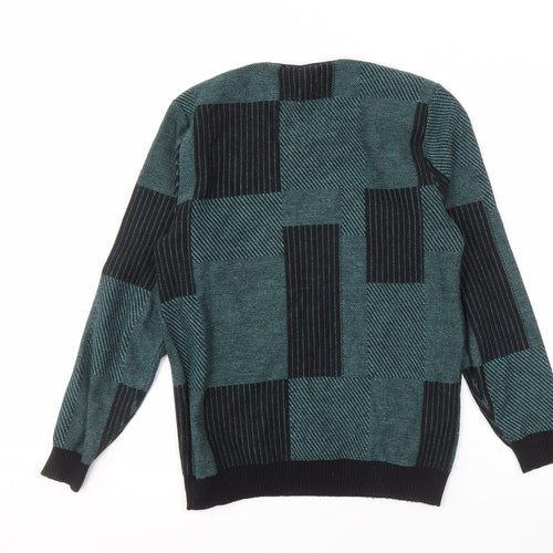 Ozoo Men's Green V-Neck Pullover Jumper Size S