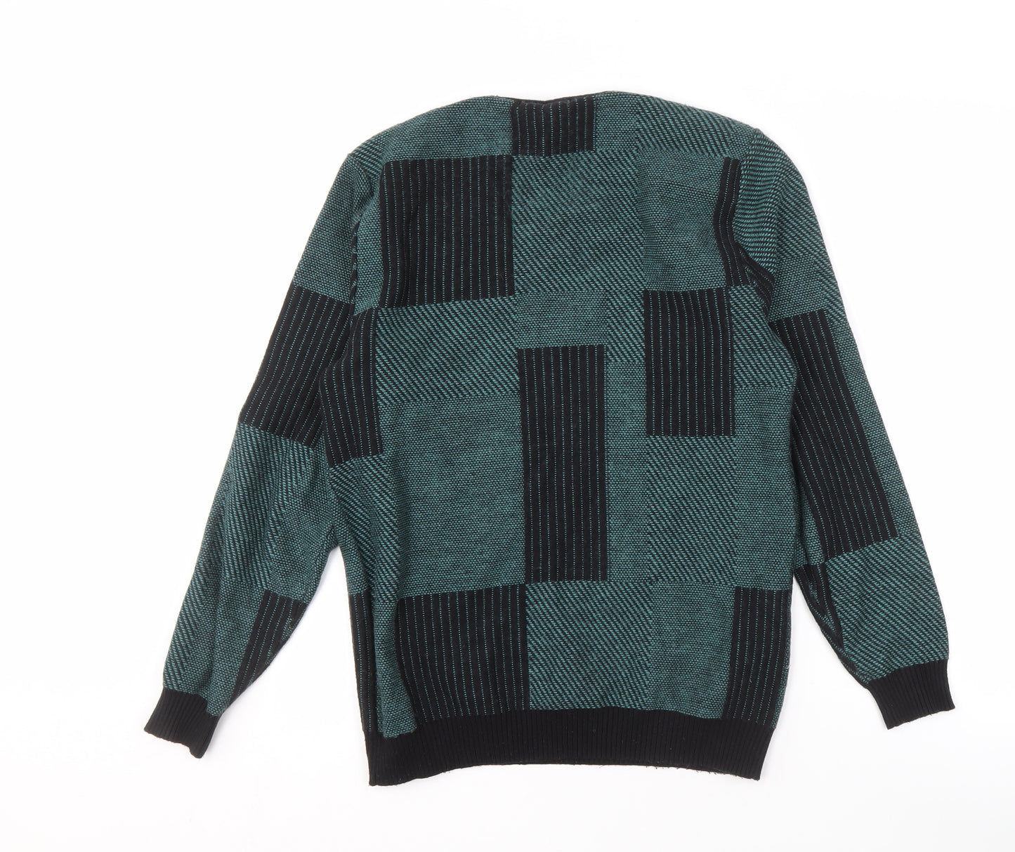 Ozoo Men's Green V-Neck Pullover Jumper Size S