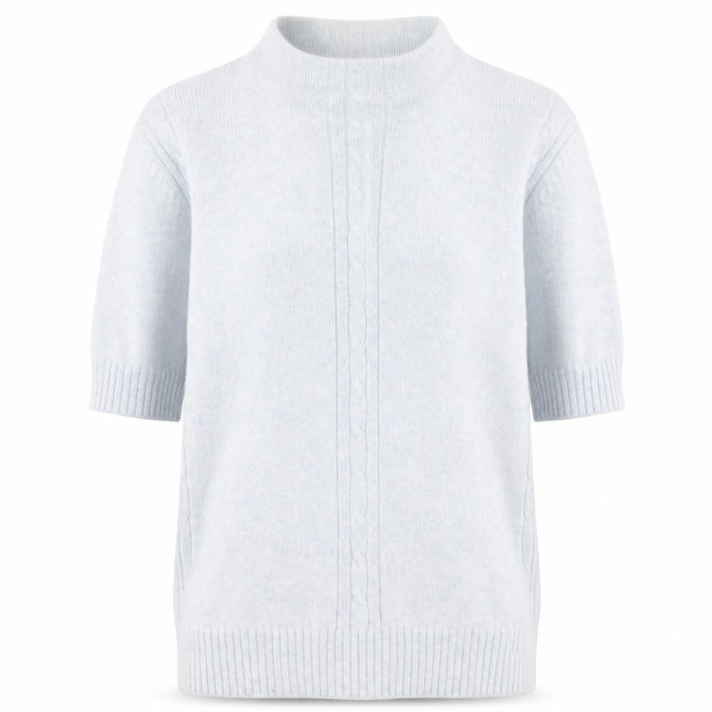 Front view of Marks & Spencer Women's Blue High Neck Jumper, size 12