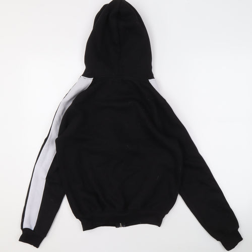 Justhype Women's Black Full Zip Hoodie, Size 4