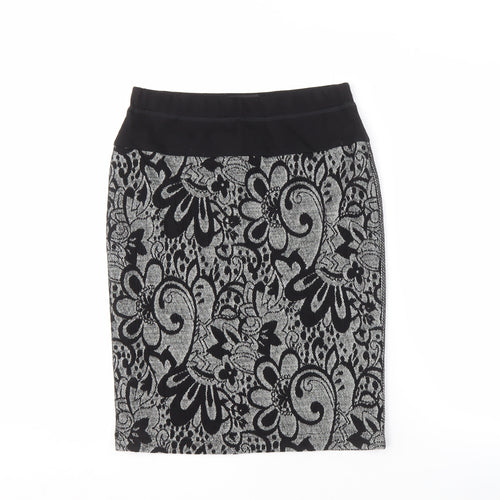Eugen Klein Women's Black Floral Pencil Skirt Size 10