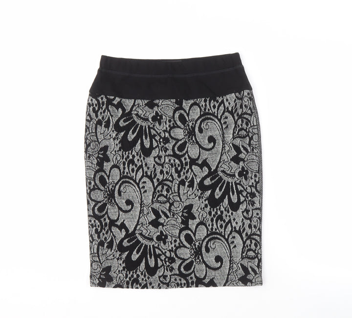 Eugen Klein Women's Black Floral Pencil Skirt Size 10