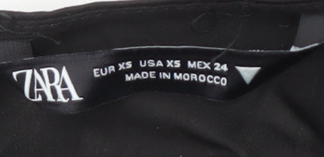 Zara Women's Black Sleeveless Dress XS