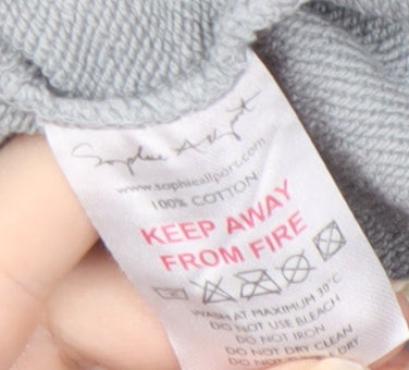 Sophie Allport Grey Women's Pullover Sweatshirt Medium