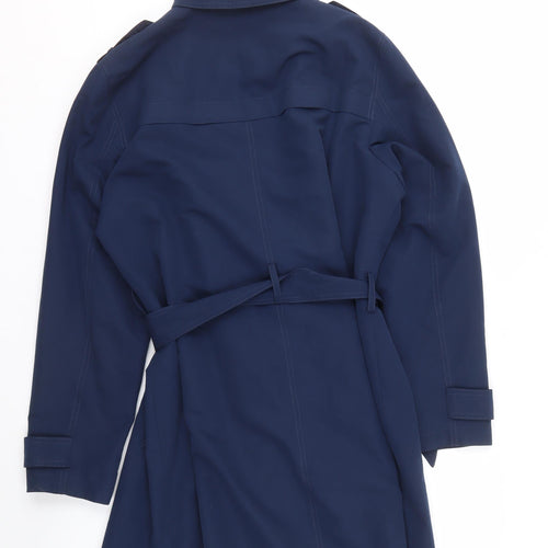 Marks and Spencer Women's Blue Trench Coat Size 16