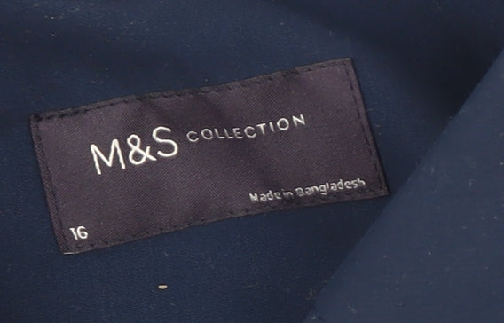 Marks and Spencer Women's Blue Trench Coat Size 16