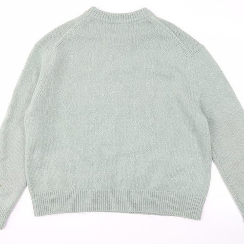 Arket Men's Green XL Wool Pullover Sweater