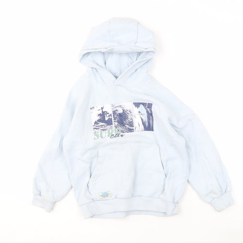 Marks and Spencer Boys Blue Surf Pullover Hoodie, Size 8 Years