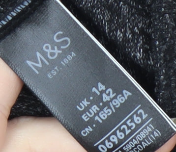 Marks and Spencer Women's Grey Pullover Hoodie Size 14