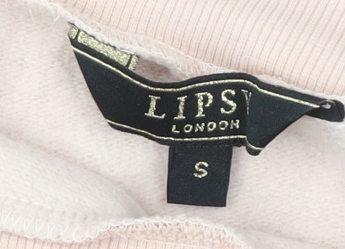 Lipsy Women's Pink Off the Shoulder Sweatshirt S