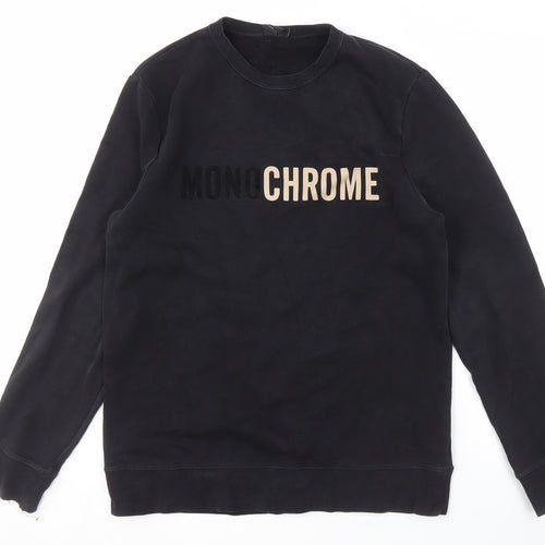H&M Black Unisex Crew Neck Pullover Sweatshirt M