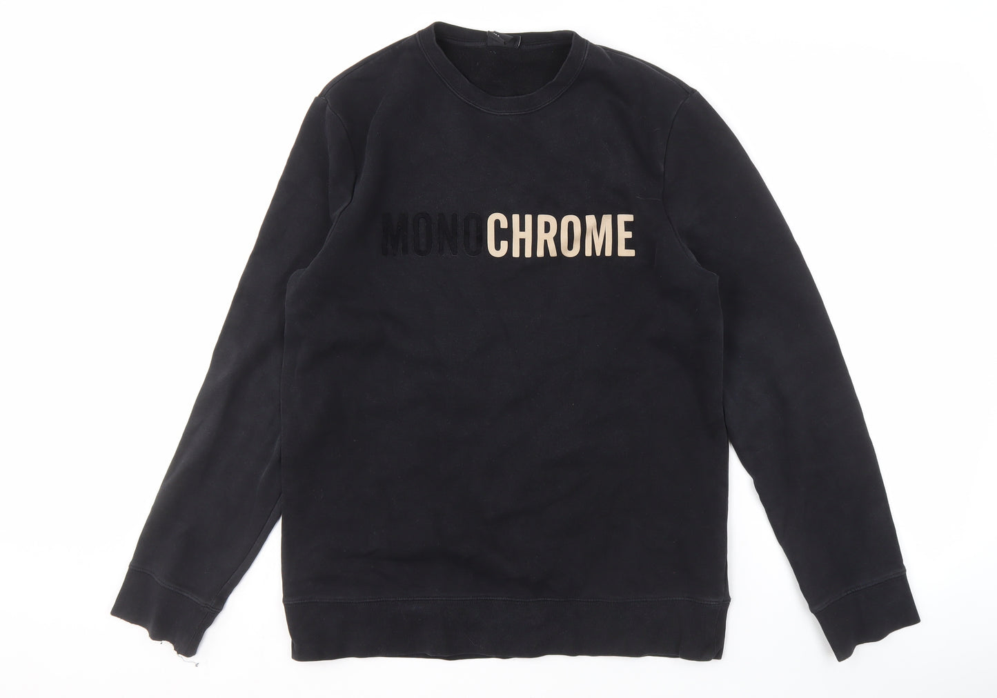 H&M Black Unisex Crew Neck Pullover Sweatshirt M