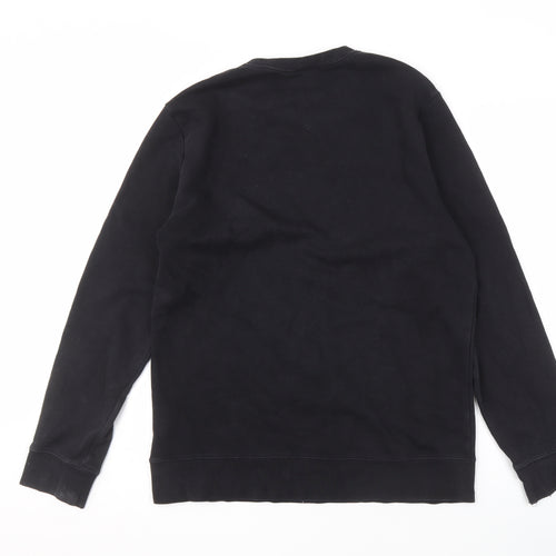 H&M Black Unisex Crew Neck Pullover Sweatshirt M