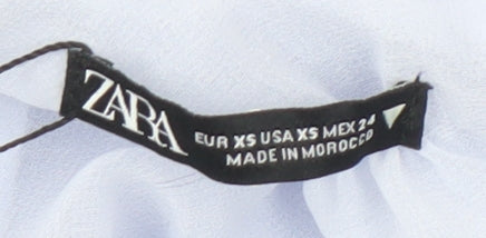 Zara Women's White Sleeveless Dress XS