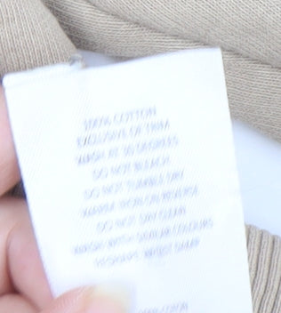 Boohoo Women's Beige Logo Sweatshirt XS Pullover Casual