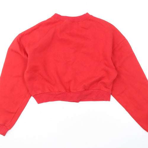 H&M Women's Red XS Pullover Sweatshirt Casual