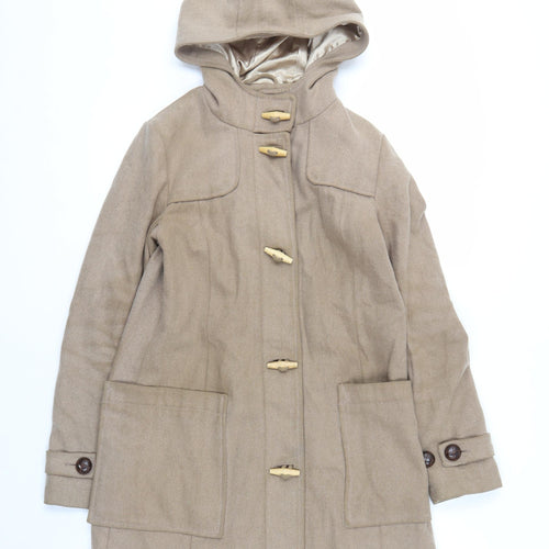 Blend Women's Beige XS Hooded Wool Duffle Coat