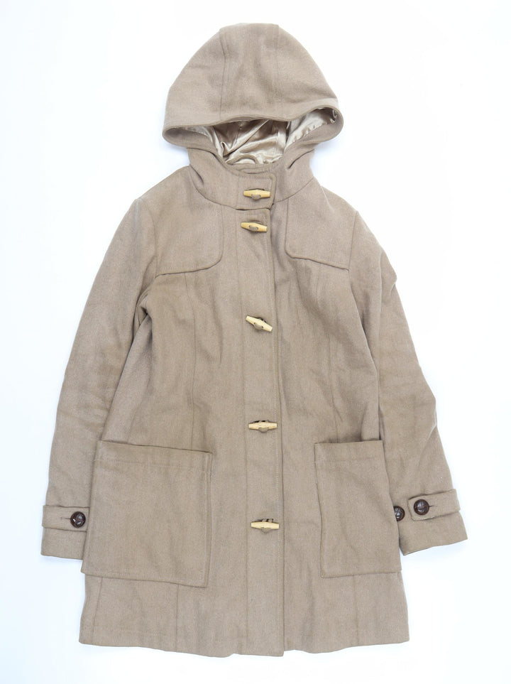 Blend Women's Beige XS Hooded Wool Duffle Coat