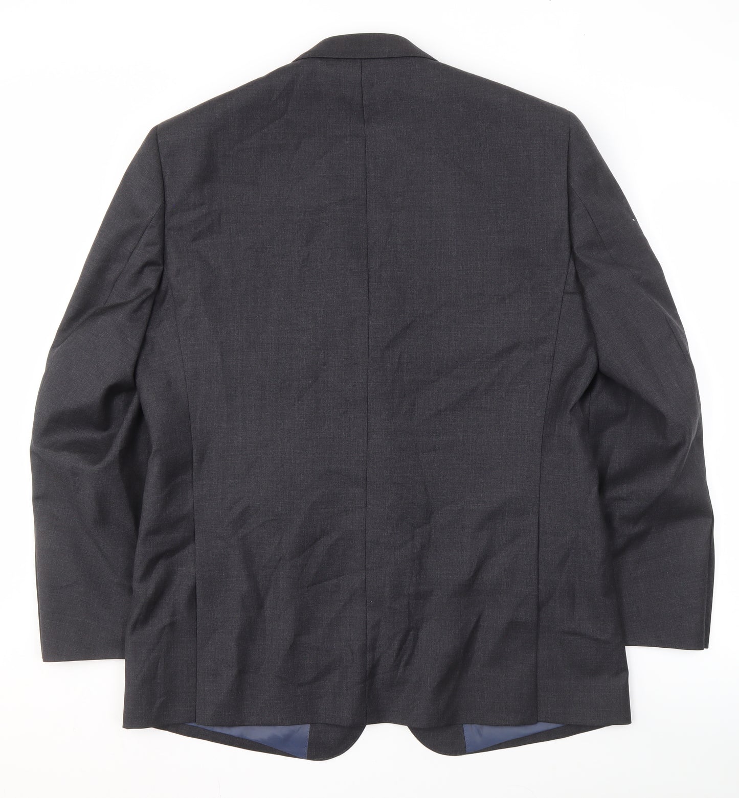 Samuel Windsor Men's Grey Wool Blazer, Size 42, Regular Fit