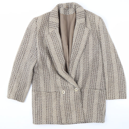 BHS Women’s Brown Herringbone Blazer, Size 12