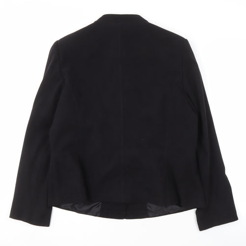 EWM Women's Black Blazer Size 16 Eight-Button