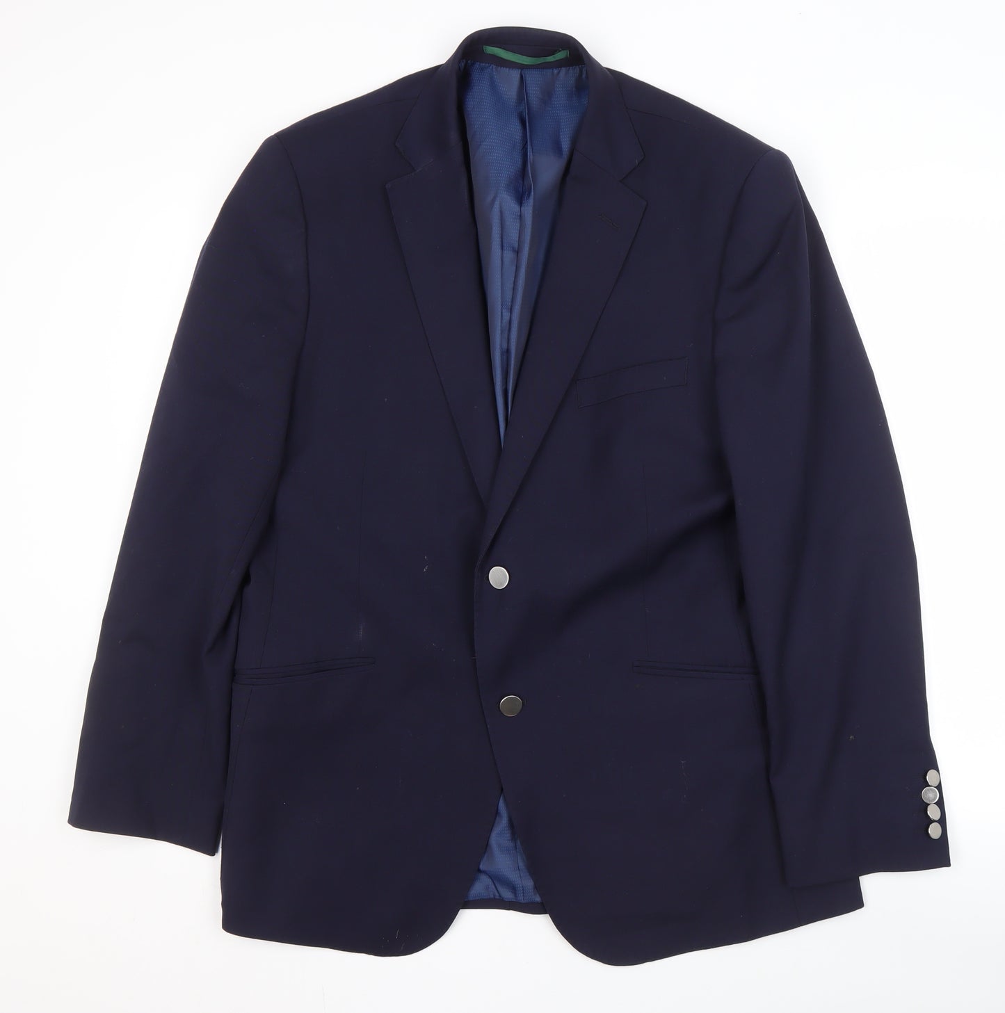 Marks and Spencer Men's Blue Wool Blazer 42R, Formal Classic