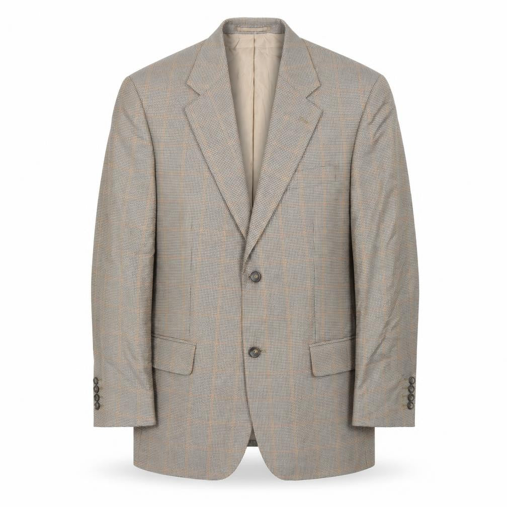 Front view of Farah Men's Multicoloured Checked Wool Blazer, size 38R