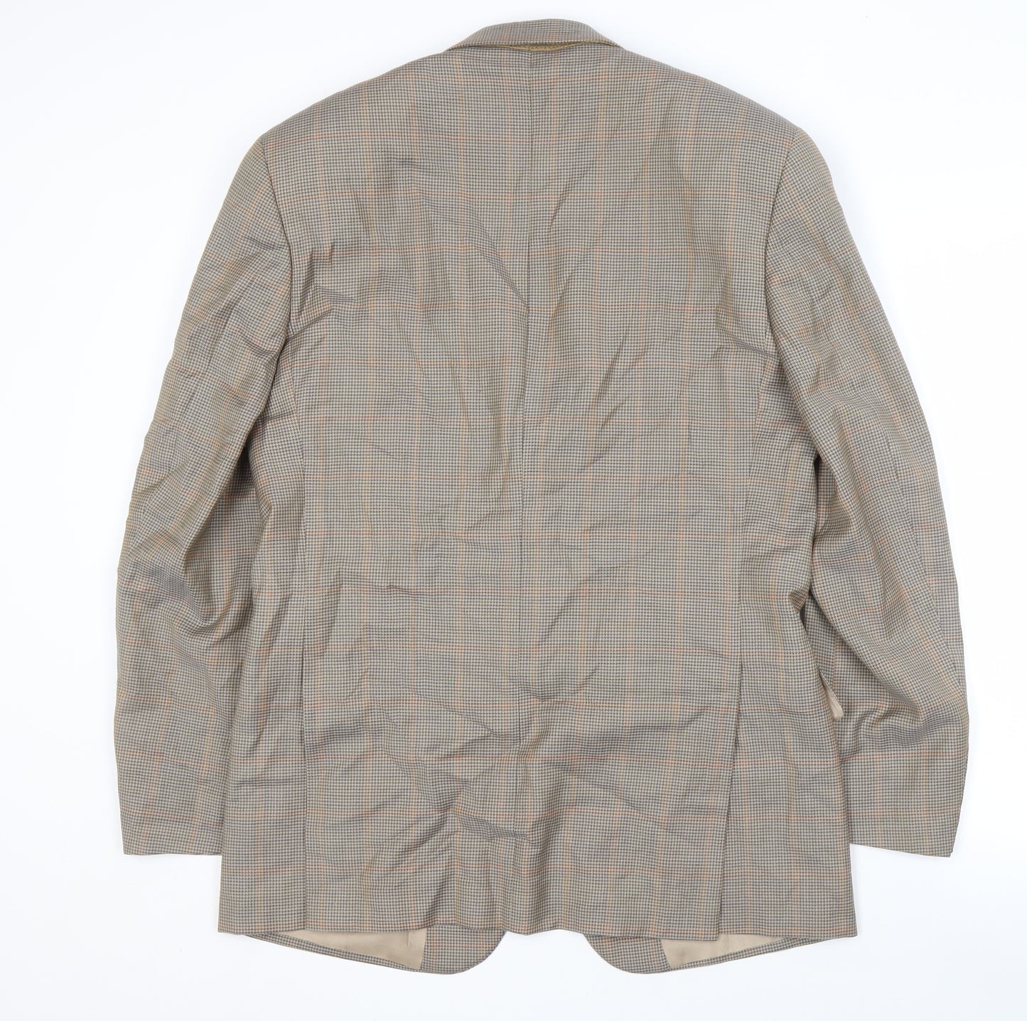 Farah Men's Multicoloured Checked Wool Blazer, Size 38R
