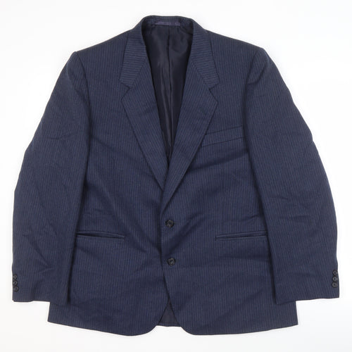 C&A Men's Blue Striped Blazer Size 42 Short Jacket